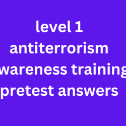 Level 1 antiterrorism pretest answers