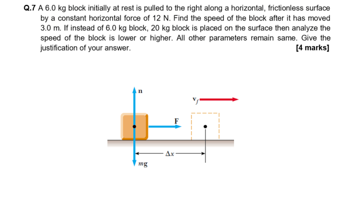 Suppose that a block is pulled 16 meters