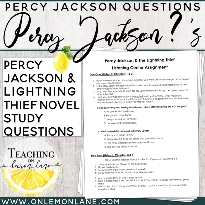 Percy jackson chapter 7 questions and answers