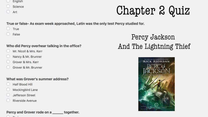 Percy jackson chapter 7 questions and answers